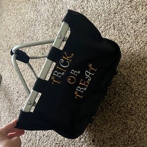 Black Trick or Treat Tote/basket.